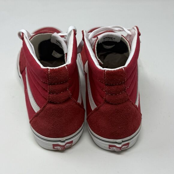 Vans Sk8-Hi Sneakers Mens 11.5 Red Suede Canvas Athletic Skateboard Skate Shoes - Picture 11 of 16